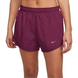 Nike Dri Fit Women's Purple Printed Tempo Lined Back Zipper Shorts Size XS